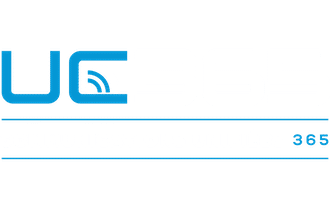 Logo de communications unifiées 365 blanc avec fond transparent